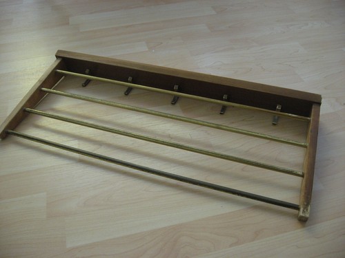 Teak messing garderobe mit - messing,