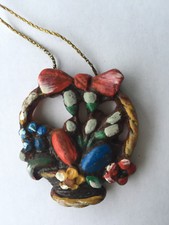 Kunst Wachs Wachskunst  Anhänger  Blumenkorb Kunstobjekt