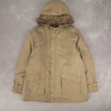 Vintage 70er Parka Jacke mit Kapuze XL Made in Korea Herren Beige Outdoor