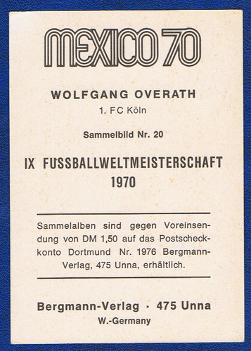 Fussball bergmann sammelbild - bergmann,