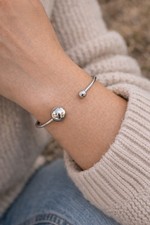 Damen Armreif Silber Edelstahl