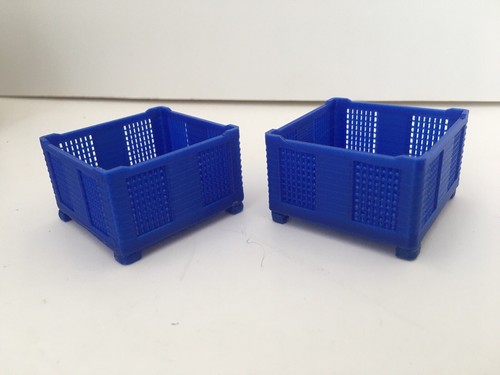 Blaue gemüsekiste im - gemüsekiste, x2