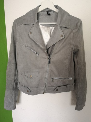 Graue lederjacke - graue,