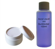 10g acrylpulver klar 100ml - acrylpulver, klar,