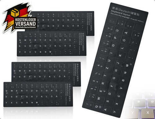 Tastaturaufkleber deutsch set - tastaturaufkleber,