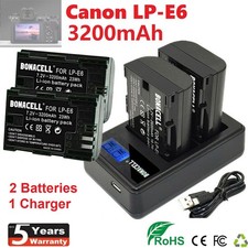 2/4X LP-E6 Akku Für Canon EOS