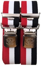 No.2  flotte,starke Hosenträger, Flaggen&Fantasie, 4 extra starke Alligatorclips