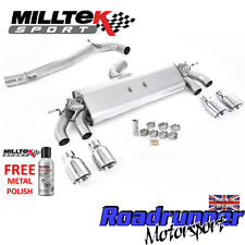Milltek Golf R MK7.5 Auspuffanlage VENTIL 3" Non Res Polish GT100 17on SSXVW507