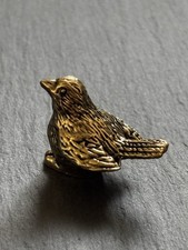 Kleiner Spatz aus Messing | Vogel Figur | Tierfigur Metall Deko