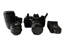 Praktica BX20S Kamera Set TOP mit 3 Objektiven, Blitz & Tasche Analog RAR