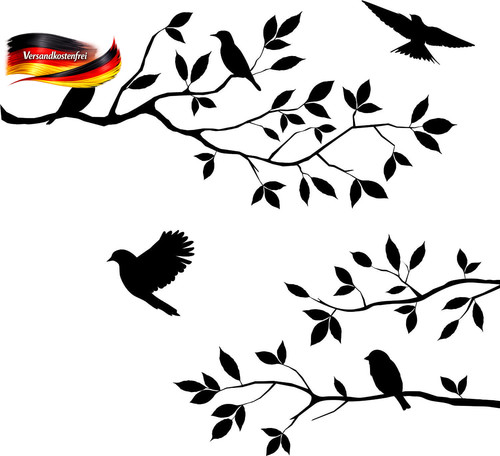 Vogelschutz wandaufkleber baum - vogelschutz,