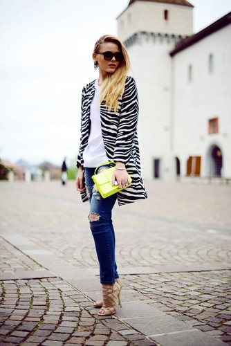 Zara mantel zebra 38 - gr.m,