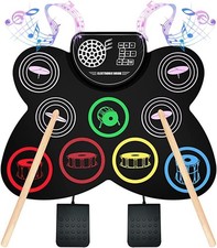 Elektro Schlagzeug Set 9 Pads E-Drum Roll-Up-Trommel Elektronisch Schlagzeug