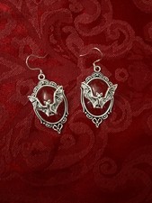 Fledermaus Amulett Ohrringe goth Vampir 