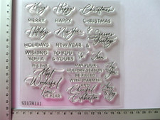Clear Stamp - Set - Weihnachten/Winter - Worte - Sprüche - Englisch