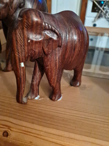 Holz elefant skulptur - holz,