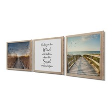 3er-Set gerahmte Bilder