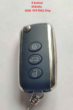 NEU 3 TASTEN FERNBEDIENUNG SCHLÜSSELANHÄNGER für Bentley Continental GT Flying Spur Keyless Go!!!