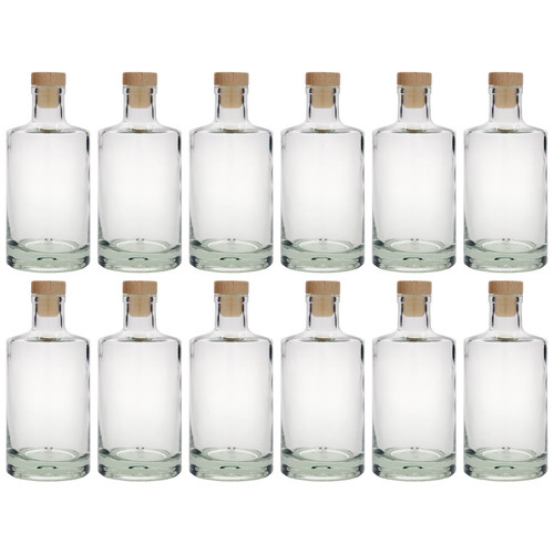 12x 500ml glasflasche - 12x, klarglas