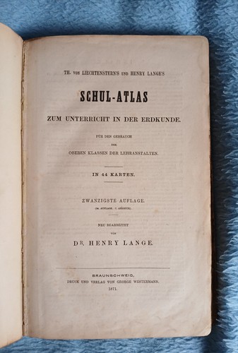 Historischer schul atlas 1871 - historischer, schul-atlas