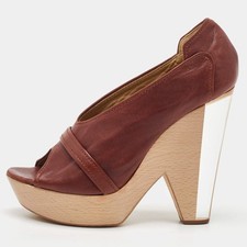 Chloe braune Plateau-Pumps