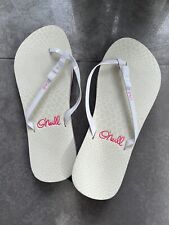 O‘Neill Flip Flop weiß pink Logo 37 Zehentrenner Bade Schuh fast NEU