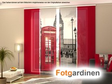 Fotogardinen London, Schiebevorhang Schiebegardinen mit Motiv, auf Maß