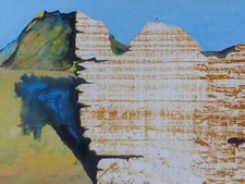 Abstrakte landschaft aquarell - landschaft,