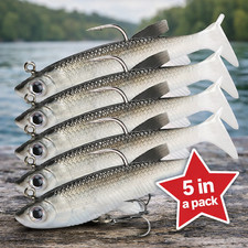 5 x WEICH ANGELKÖDER SET 8cm