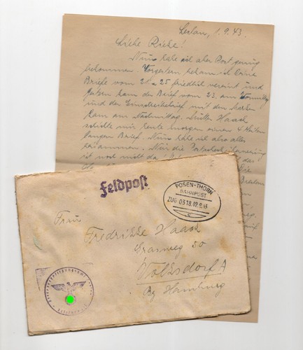 Feldpostbrief bahnpost stempel - feldpostbrief,