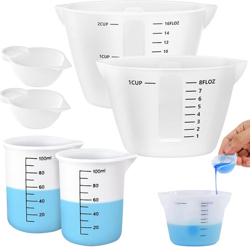 Silikon messbecher set - messbecher, 6