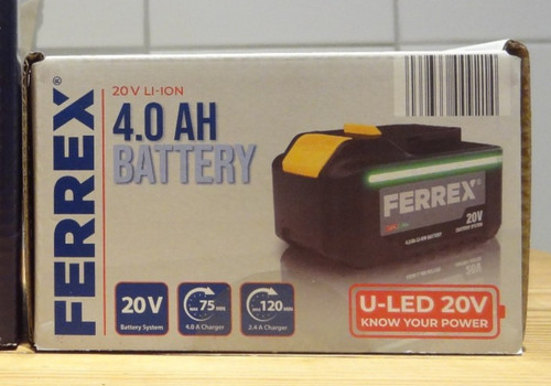 Ferrex 20v akku 0ah battery - 20v,