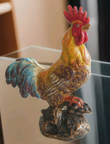 Eisen hahn skulptur gockel - eisen,