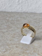 585er Goldring mit echtem Bernstein & Inkluse – 6,04 g – Unikat