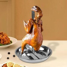 Hähnchenbraten Ständer Truthahn Stand Halter Tablett Wiederverwendbar Leicht Servieren