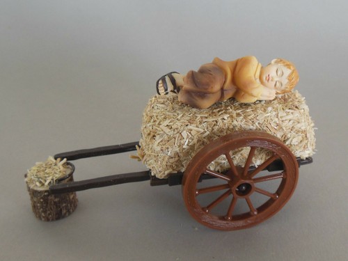 Karren wagen mit stroh und - karren,