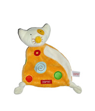 WIE NEU *  Schmusetuch Schnuffeltuch Esprit Sigikid orange Katze Cat Kuscheltuch