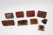 9x alte Malerstempel - vintage Malerwerkzeuge Stempel Gummistempel