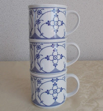 3 Kaffeetassen / Kaffeebecher 200ml La Vie Strohblume Indischblau