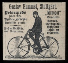Alte Werbung Reklame 1887