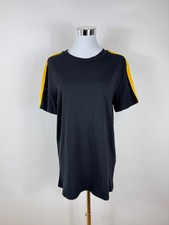 SANDRO Paris T-Shirt, kurzarm, Rundhalsausschnitt, Gr.S, schwarz-gelb-gestreift