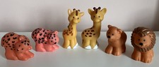 Fisher Price Little People Arche Noah Tiere x 6 Giraffe, Löwe, Gepard Konvolut
