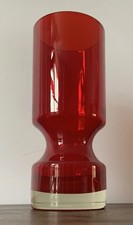 Gefasste Glas Vase Kelch Alsterfors klein rot minimalistisch Skandinavien Mid Century