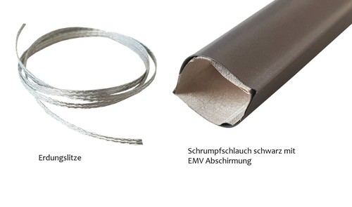 Schrumpfschlauch schwarz - 1m,