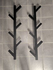 Garderobe Wand Haken Modern Holz Schwarz