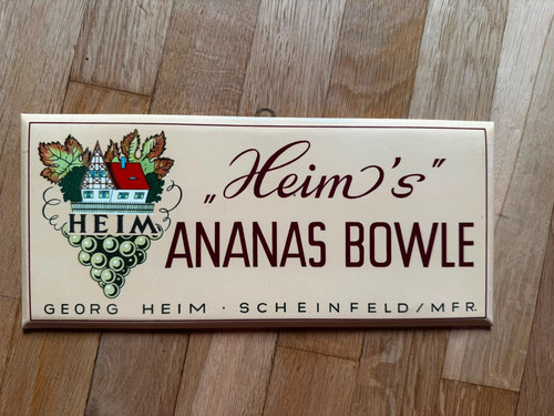 Schild heims ananas bowle - schild,
