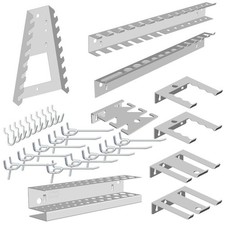 DH122= Lochblechhalter Set 29 teilig für SL Lochwand Werkzeug Halter und Haken