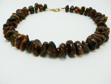 Bernstein Kette Collier Länge 45 cm Farbe Cognac Damen Amber BK343