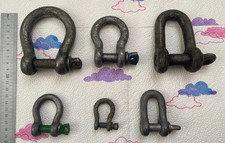 Schäkel - Geschweifte / A - Form, Rundschäkel, Verbinder mit Augbolzen - 6Stk.