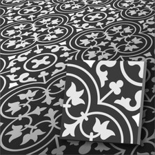 Zementfliese Kajal schwarz